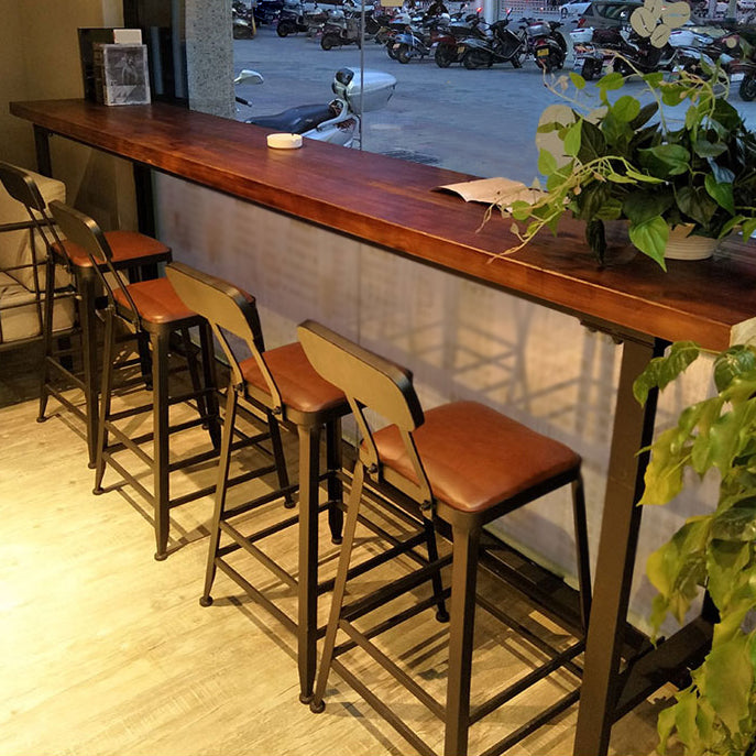 Modern Pub Table Solid Wood Bar Height Rectangle Table for Bar