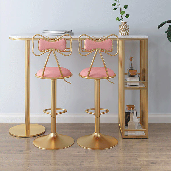 Glam Style Bar Table Faux Marble Double pedestal Bar Dining Table with Storage 55.1"L x 15.7"W x 39.4"H Without Chairs Clearhalo 'Bar Furniture' 'Bar Tables' 'bar_tables' 'furn' 'furn_bar_tables' 'Furniture' 'Kitchen & Dining Furniture' 5879069