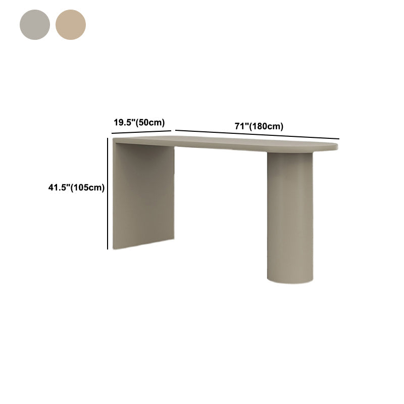 Tavolo da bar in stile contemporaneo da bar in legno massiccio con doppio piedistallo