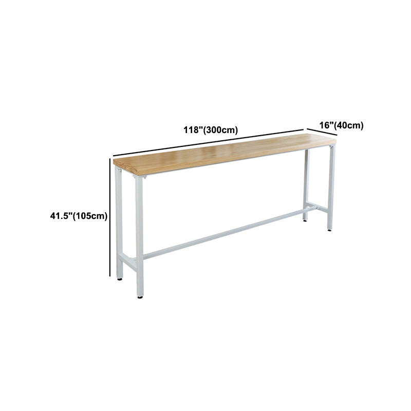 Modern Style Pub Table Solid Wood Rectangle Bar Table in Natural Clearhalo 'Bar Furniture' 'Bar Tables' 'bar_tables' 'furn' 'furn_bar_tables' 'Furniture' 'Kitchen & Dining Furniture' 5879116
