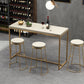 Modern White Wooden Bar Table Dining Table for Kitchen Living Room 63"L x 15.7"W x 41.3"H Gold Without Chairs Clearhalo 'Bar Furniture' 'Bar Tables' 'bar_tables' 'furn' 'furn_bar_tables' 'Furniture' 'Kitchen & Dining Furniture' 5879130
