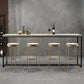 Modern White Wooden Bar Table Dining Table for Kitchen Living Room 94.5"L x 15.7"W x 41.3"H Black Without Chairs Clearhalo 'Bar Furniture' 'Bar Tables' 'bar_tables' 'furn' 'furn_bar_tables' 'Furniture' 'Kitchen & Dining Furniture' 5879134