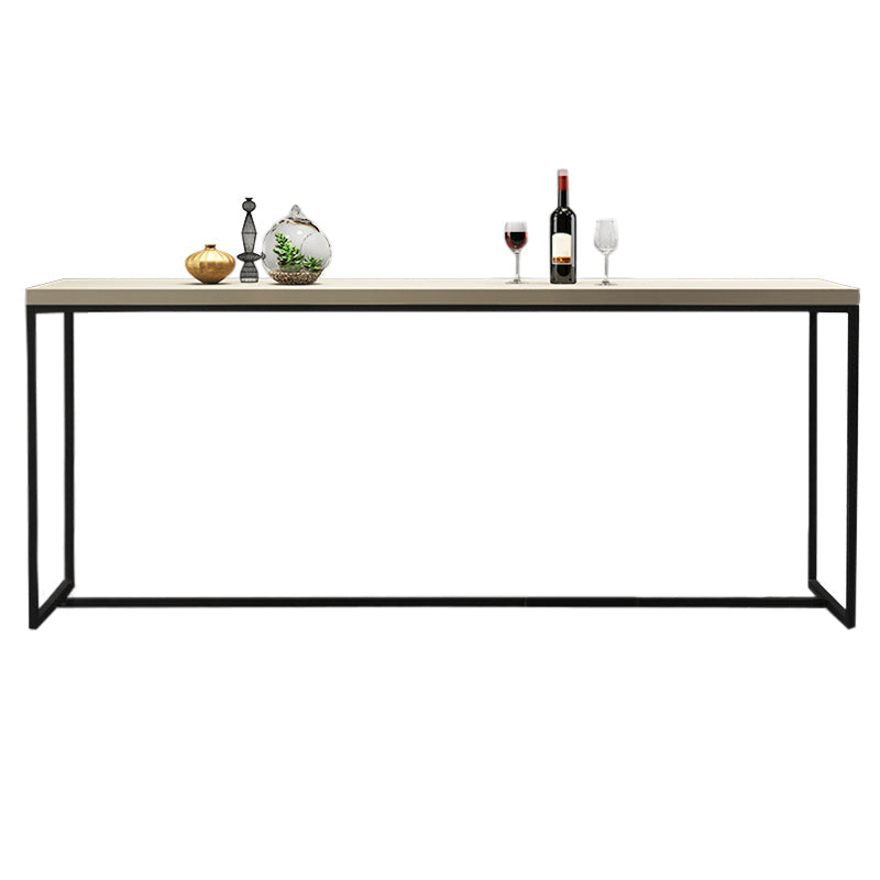 Modern White Wooden Bar Table Dining Table for Kitchen Living Room Clearhalo 'Bar Furniture' 'Bar Tables' 'bar_tables' 'furn' 'furn_bar_tables' 'Furniture' 'Kitchen & Dining Furniture' 5879135