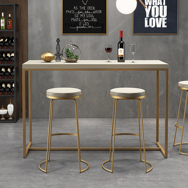 Modern White Wooden Bar Table Dining Table for Kitchen Living Room Clearhalo 'Bar Furniture' 'Bar Tables' 'bar_tables' 'furn' 'furn_bar_tables' 'Furniture' 'Kitchen & Dining Furniture' 5879136