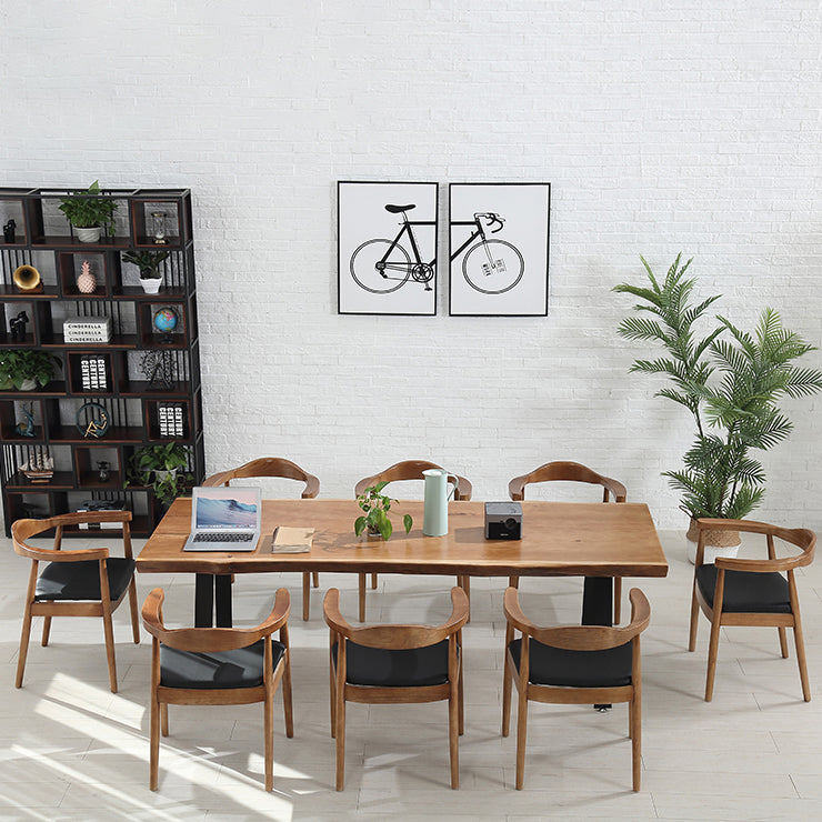 Solid Wood Work Table Home Office Free Form Modern Writing Desk Clearhalo 'furn' 'furn_office_desk' 'Furniture' 'Office Desks' 'Office Furniture' 'office_desk' 5881558