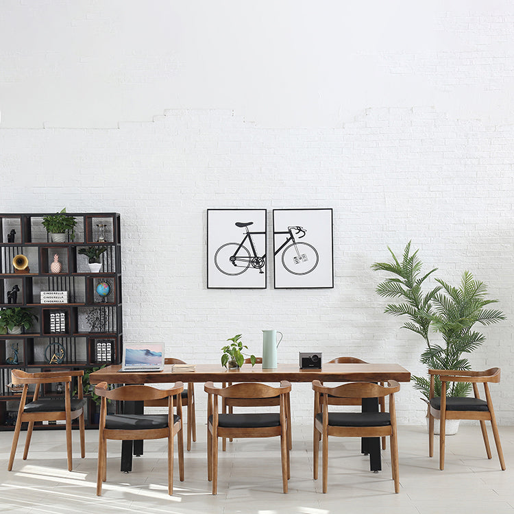 Solid Wood Work Table Home Office Free Form Modern Writing Desk Clearhalo 'furn' 'furn_office_desk' 'Furniture' 'Office Desks' 'Office Furniture' 'office_desk' 5881560