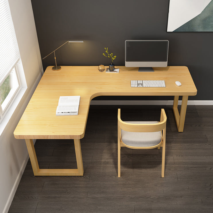 Modern Solid Wood Desk Natural L-Shape Office Writing Desk Excluding Chairs Clearhalo 'furn' 'furn_office_desk' 'Furniture' 'Office Desks' 'Office Furniture' 'office_desk' 5881646