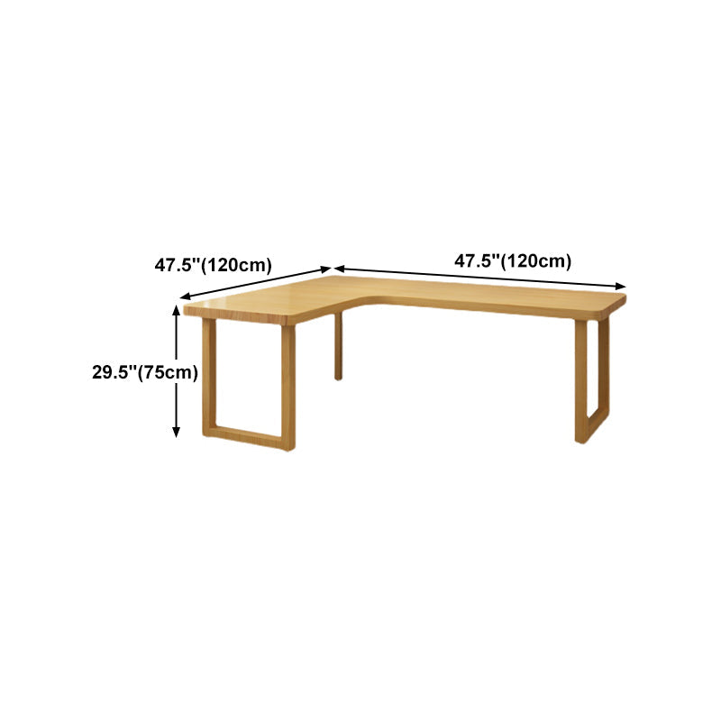 Modern Solid Wood Desk Natural L-Shape Office Writing Desk Excluding Chairs Clearhalo 'furn' 'furn_office_desk' 'Furniture' 'Office Desks' 'Office Furniture' 'office_desk' 5881652