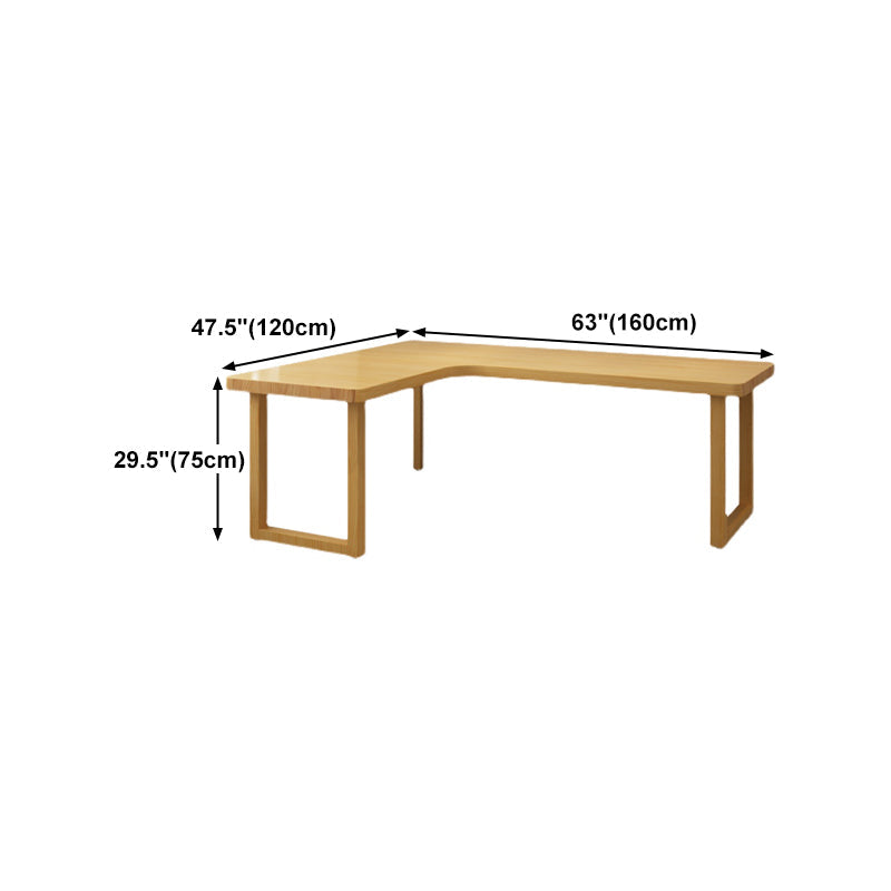 Modern Solid Wood Desk Natural L-Shape Office Writing Desk Excluding Chairs Clearhalo 'furn' 'furn_office_desk' 'Furniture' 'Office Desks' 'Office Furniture' 'office_desk' 5881654