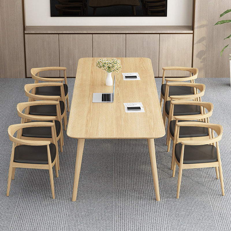 Contemporary Solid Wood Writing Desk Rectangular Office Desk 78.7"L x 31.5"W x 29.5"H Clearhalo 'furn' 'furn_office_desk' 'Furniture' 'Office Desks' 'Office Furniture' 'office_desk' 5881691