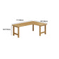 30 "H Modern Office Desk a forma L naturale scrittura in legno solido naturale