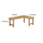 30 "H Modern Office Desk a forma L naturale scrittura in legno solido naturale