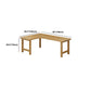30 "H Modern Office Desk a forma L naturale scrittura in legno solido naturale