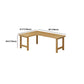30 "H Modern Office Desk a forma L naturale scrittura in legno solido naturale