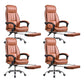24"W Contemporary Executive Chair Swivel Upholstered Managers Chair Brown 4 Piece Set With Footrest Clearhalo 'furn' 'furn_office_chair' 'Furniture' 'Office Chairs' 'Office Furniture' 'office_chair' 5881806
