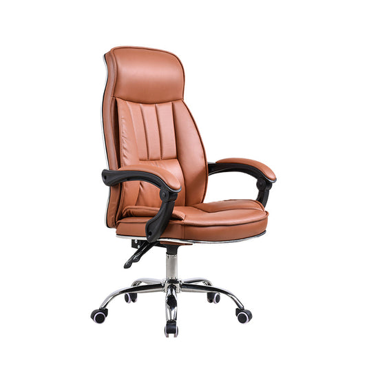 24"W Contemporary Executive Chair Swivel Upholstered Managers Chair Brown 1 Piece Without Footrest