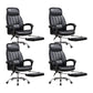 24"W Contemporary Executive Chair Swivel Upholstered Managers Chair Black 4 Piece Set With Footrest Clearhalo 'furn' 'furn_office_chair' 'Furniture' 'Office Chairs' 'Office Furniture' 'office_chair' 5881824
