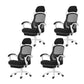 18" Wide Contemporary Office Chair Tilt Mechanism Swivel Chair 4 Piece Set With Footrest White Clearhalo 'furn' 'furn_office_chair' 'Furniture' 'Office Chairs' 'Office Furniture' 'office_chair' 5881849
