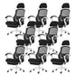 18" Wide Contemporary Office Chair Tilt Mechanism Swivel Chair 8 Piece Set With Footrest White Clearhalo 'furn' 'furn_office_chair' 'Furniture' 'Office Chairs' 'Office Furniture' 'office_chair' 5881852