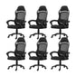 18" Wide Contemporary Office Chair Tilt Mechanism Swivel Chair 6 Piece Set Without Footrest Black Clearhalo 'furn' 'furn_office_chair' 'Furniture' 'Office Chairs' 'Office Furniture' 'office_chair' 5881856