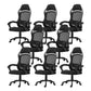 18" Wide Contemporary Office Chair Tilt Mechanism Swivel Chair 8 Piece Set Without Footrest Black Clearhalo 'furn' 'furn_office_chair' 'Furniture' 'Office Chairs' 'Office Furniture' 'office_chair' 5881857