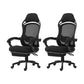 18" Wide Contemporary Office Chair Tilt Mechanism Swivel Chair 2 Piece Set With Footrest Black Clearhalo 'furn' 'furn_office_chair' 'Furniture' 'Office Chairs' 'Office Furniture' 'office_chair' 5881859