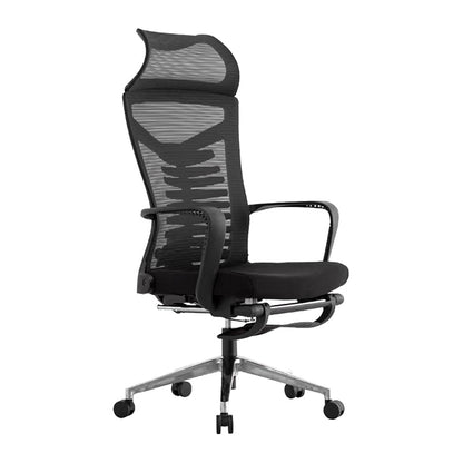 Modern Fixed Arms Office Chair Ergonomic Breathable AirGrid Chair Black 1 Piece Clearhalo 'furn' 'furn_office_chair' 'Furniture' 'Office Chairs' 'Office Furniture' 'office_chair' 5881887