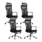 Modern Fixed Arms Office Chair Ergonomic Breathable AirGrid Chair Black 4 Piece Set Clearhalo 'furn' 'furn_office_chair' 'Furniture' 'Office Chairs' 'Office Furniture' 'office_chair' 5881890