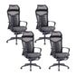 Modern Fixed Arms Office Chair Ergonomic Breathable AirGrid Chair Gray Black 4 Piece Set Clearhalo 'furn' 'furn_office_chair' 'Furniture' 'Office Chairs' 'Office Furniture' 'office_chair' 5881900