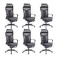 Modern Fixed Arms Office Chair Ergonomic Breathable AirGrid Chair Gray Black 6 Piece Set Clearhalo 'furn' 'furn_office_chair' 'Furniture' 'Office Chairs' 'Office Furniture' 'office_chair' 5881902