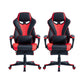 28"W Contemporary Swivel Chair Tilt Mechanism Upholstered Arm Chair Black-Red 2 Piece Set Clearhalo 'furn' 'furn_office_chair' 'Furniture' 'Office Chairs' 'Office Furniture' 'office_chair' 5881906