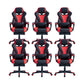 28"W Contemporary Swivel Chair Tilt Mechanism Upholstered Arm Chair Black-Red 6 Piece Set Clearhalo 'furn' 'furn_office_chair' 'Furniture' 'Office Chairs' 'Office Furniture' 'office_chair' 5881909