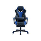 28"W Contemporary Swivel Chair Tilt Mechanism Upholstered Arm Chair Black-Blue 1 Piece Clearhalo 'furn' 'furn_office_chair' 'Furniture' 'Office Chairs' 'Office Furniture' 'office_chair' 5881913