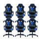 28"W Contemporary Swivel Chair Tilt Mechanism Upholstered Arm Chair Black-Blue 6 Piece Set Clearhalo 'furn' 'furn_office_chair' 'Furniture' 'Office Chairs' 'Office Furniture' 'office_chair' 5881920