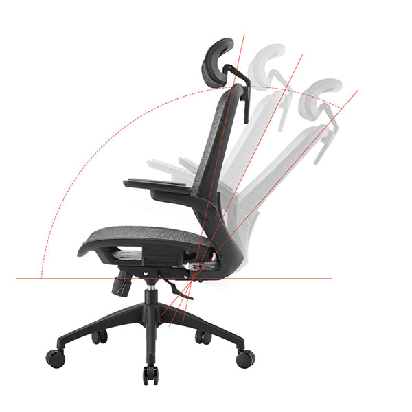 Adjustable High Back Office Chair Lumbar Support Contemporary Chair Clearhalo 'furn' 'furn_office_chair' 'Furniture' 'Office Chairs' 'Office Furniture' 'office_chair' 5881971