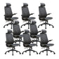 Adjustable High Back Office Chair Lumbar Support Contemporary Chair Black 8 Piece Set Clearhalo 'furn' 'furn_office_chair' 'Furniture' 'Office Chairs' 'Office Furniture' 'office_chair' 5881972