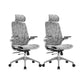 Adjustable High Back Office Chair Lumbar Support Contemporary Chair Grey 2 Piece Set Clearhalo 'furn' 'furn_office_chair' 'Furniture' 'Office Chairs' 'Office Furniture' 'office_chair' 5881976