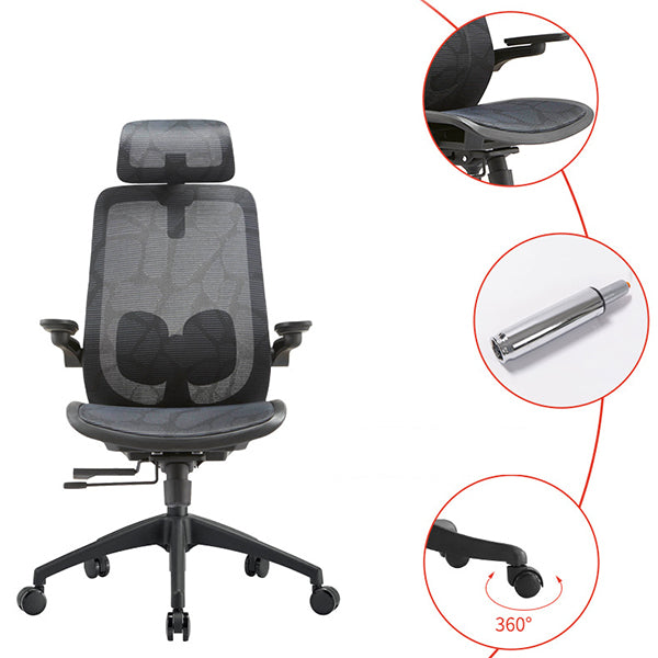Adjustable High Back Office Chair Lumbar Support Contemporary Chair Clearhalo 'furn' 'furn_office_chair' 'Furniture' 'Office Chairs' 'Office Furniture' 'office_chair' 5881977