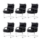 Contemporary Arm Chair Black Leather Fixed Arms Office Chair 6 Piece Set Clearhalo 'furn' 'furn_office_chair' 'Furniture' 'Office Chairs' 'Office Furniture' 'office_chair' 5881991