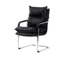 Contemporary Arm Chair Black Leather Fixed Arms Office Chair Clearhalo 'furn' 'furn_office_chair' 'Furniture' 'Office Chairs' 'Office Furniture' 'office_chair' 5881995
