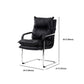 Contemporary Arm Chair Black Leather Fixed Arms Office Chair Clearhalo 'furn' 'furn_office_chair' 'Furniture' 'Office Chairs' 'Office Furniture' 'office_chair' 5882000