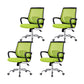 Contemporary Arm Chair Fixed Arms Lumbar Support Office Chair Black Green 4 Piece Set Star Base Clearhalo 'furn' 'furn_office_chair' 'Furniture' 'Office Chairs' 'Office Furniture' 'office_chair' 5882015