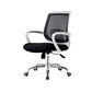 Contemporary Arm Chair Fixed Arms Lumbar Support Office Chair White-Black 1 Piece Star Base Clearhalo 'furn' 'furn_office_chair' 'Furniture' 'Office Chairs' 'Office Furniture' 'office_chair' 5882021