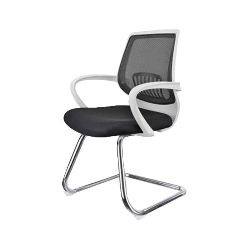 Contemporary Arm Chair Fixed Arms Lumbar Support Office Chair White 1 Piece Arch Clearhalo 'furn' 'furn_office_chair' 'Furniture' 'Office Chairs' 'Office Furniture' 'office_chair' 5882036