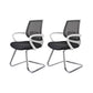 Contemporary Arm Chair Fixed Arms Lumbar Support Office Chair White 2 Piece Set Arch Clearhalo 'furn' 'furn_office_chair' 'Furniture' 'Office Chairs' 'Office Furniture' 'office_chair' 5882037