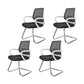 Contemporary Arm Chair Fixed Arms Lumbar Support Office Chair White 4 Piece Set Arch Clearhalo 'furn' 'furn_office_chair' 'Furniture' 'Office Chairs' 'Office Furniture' 'office_chair' 5882038
