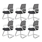 Contemporary Arm Chair Fixed Arms Lumbar Support Office Chair White 6 Piece Set Arch Clearhalo 'furn' 'furn_office_chair' 'Furniture' 'Office Chairs' 'Office Furniture' 'office_chair' 5882039
