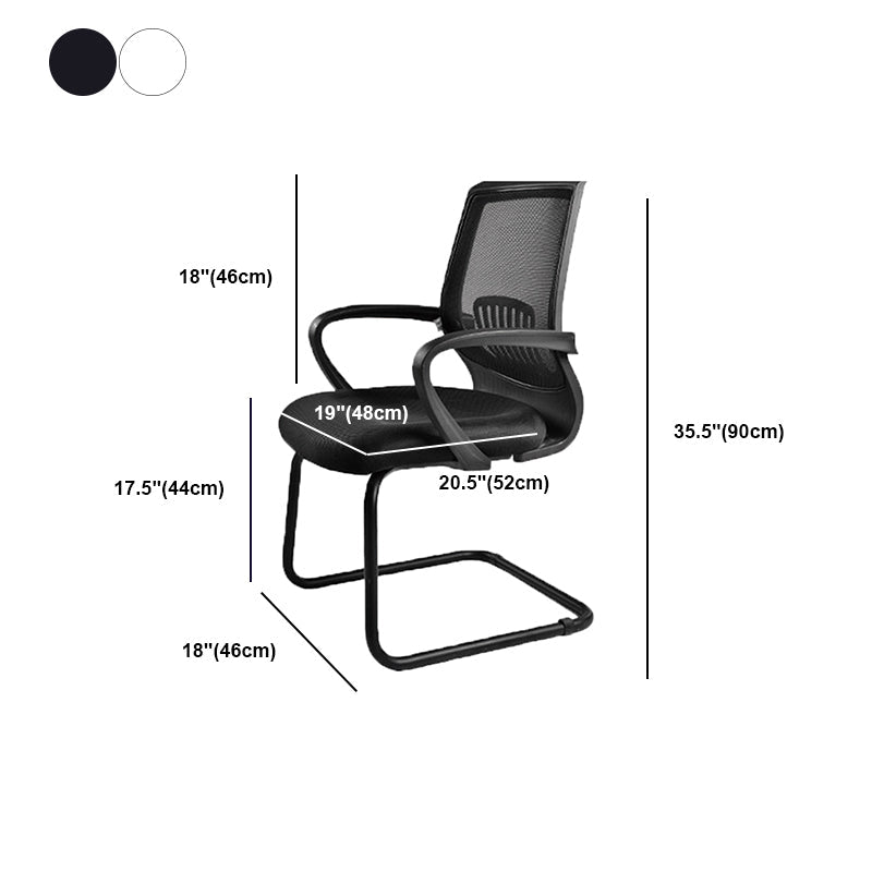Contemporary Arm Chair Fixed Arms Lumbar Support Office Chair Clearhalo 'furn' 'furn_office_chair' 'Furniture' 'Office Chairs' 'Office Furniture' 'office_chair' 5882042