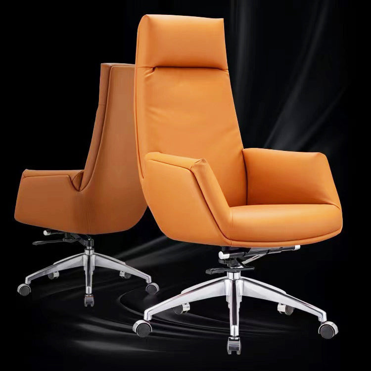 Modern & Contemporary Upholstered Chair Orange Task High Back Chair 1 Piece Clearhalo 'furn' 'furn_office_chair' 'Furniture' 'Office Chairs' 'Office Furniture' 'office_chair' 5882043
