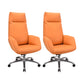 Modern & Contemporary Upholstered Chair Orange Task High Back Chair 2 Piece Set Clearhalo 'furn' 'furn_office_chair' 'Furniture' 'Office Chairs' 'Office Furniture' 'office_chair' 5882044